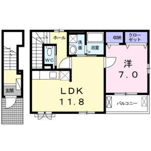 1LDK 間取り図