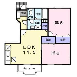 2LDK 間取り図