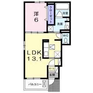 1LDK 間取り図