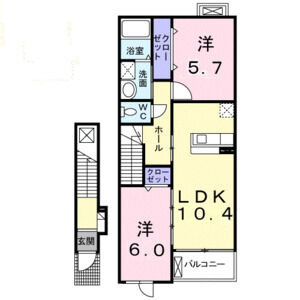2LDK 間取り図