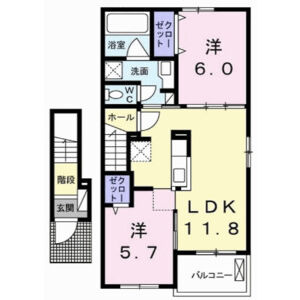 2LDK 間取り図