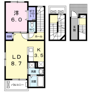 1LDK 間取り図