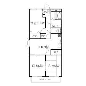 3DK 間取り図