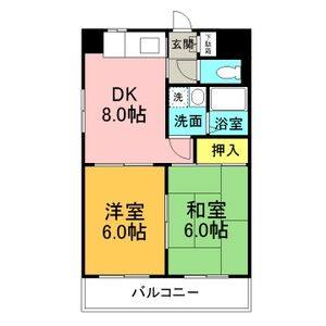 2DK 間取り図