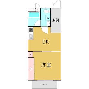1DK 間取り図