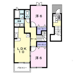 2LDK 間取り図
