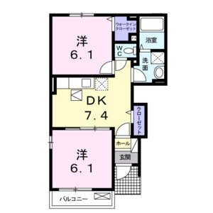 2DK 間取り図