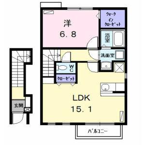 1LDK 間取り図