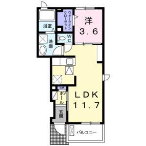 1LDK 間取り図