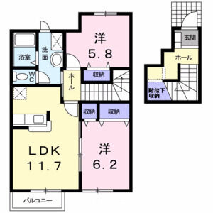 2LDK 間取り図