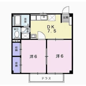 2DK 間取り図
