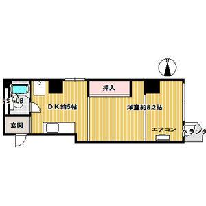 1DK 間取り図