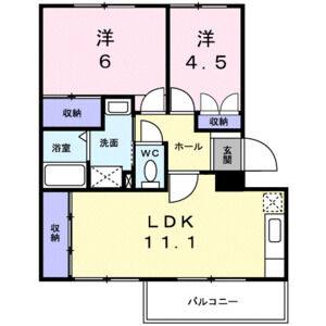 2LDK 間取り図