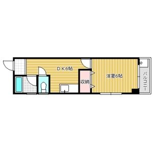 1DK 間取り図