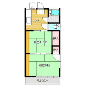 2DK 間取り図