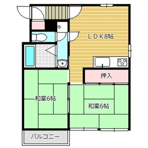 2DK 間取り図