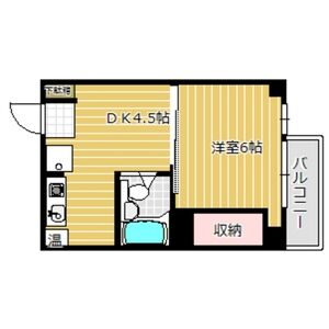 1DK 間取り図