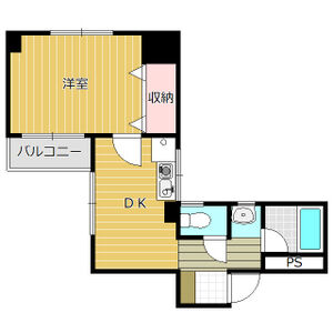 1DK 間取り図
