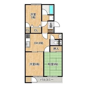 3DK 間取り図