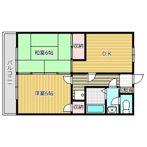 2DK 間取り図