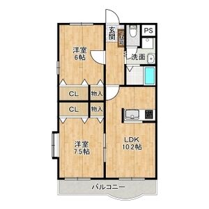2LDK 間取り図