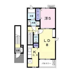 1LDK 間取り図