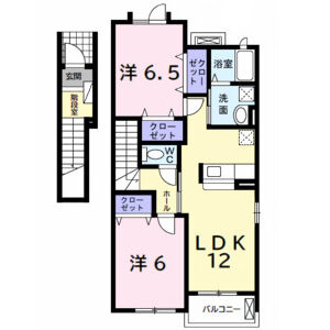 2LDK 間取り図
