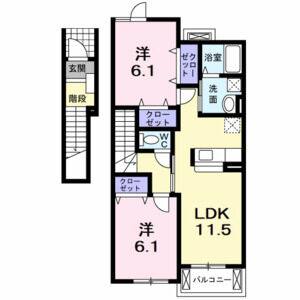 2LDK 間取り図