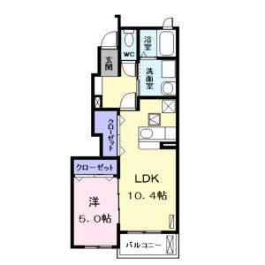 1LDK 間取り図