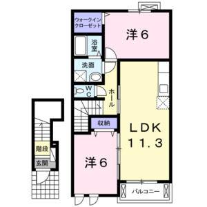 2LDK 間取り図