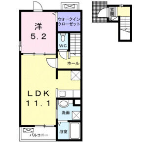 1LDK 間取り図