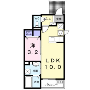 1LDK 間取り図