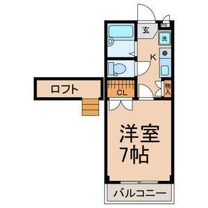 1K 間取り図