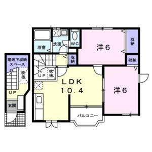 2LDK 間取り図