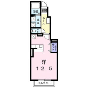 1K 間取り図