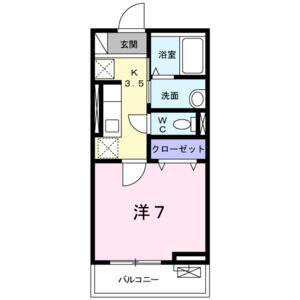 1K 間取り図
