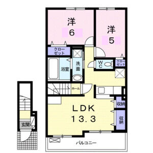 2LDK 間取り図