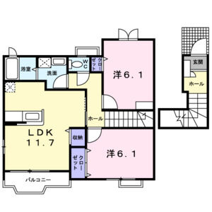 2LDK 間取り図