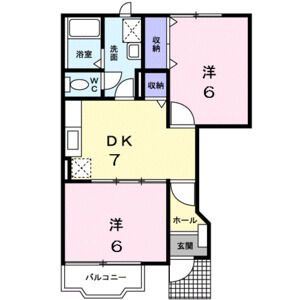 2DK 間取り図