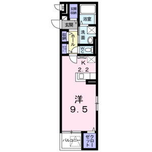 1K 間取り図