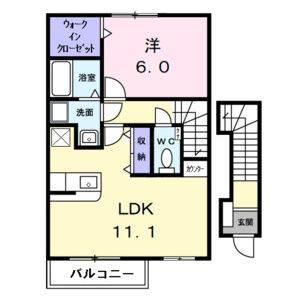 1LDK 間取り図