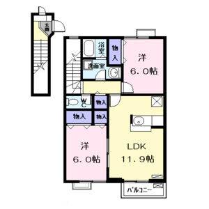 2LDK 間取り図