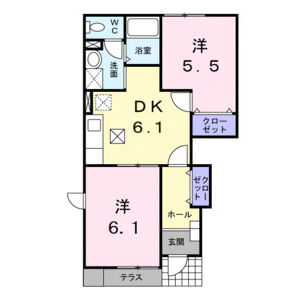 2DK 間取り図