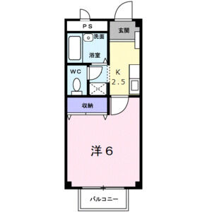 1K 間取り図