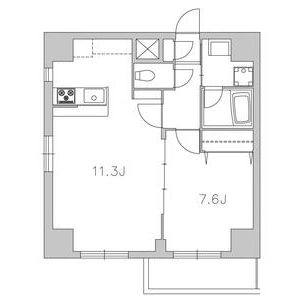 1K 間取り図