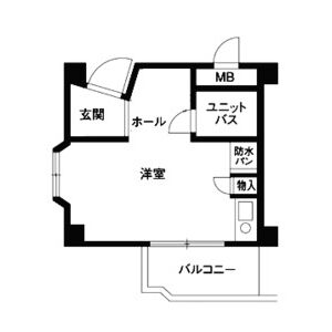 ワンルーム 間取り図