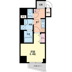 1K 間取り図