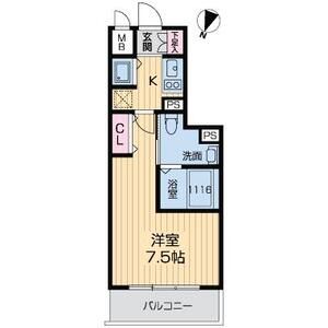 1K 間取り図