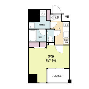 1K 間取り図