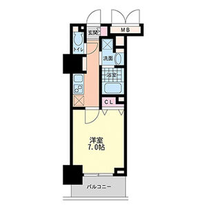 1K 間取り図